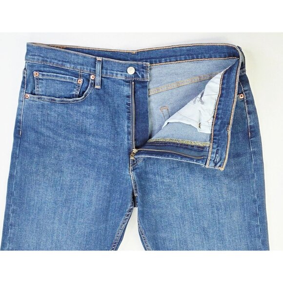 Levis Size 36X32 Mens 502 Blue Denim 5 Pocket Logo Tag Jeans - Picture 10 of 13